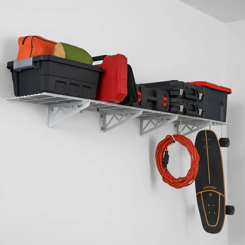 1' x 6' Wall Shelf (with Hooks) 6