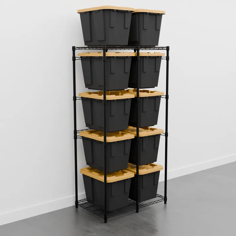 12 Gallon Storage Bin Rack with Bins 4