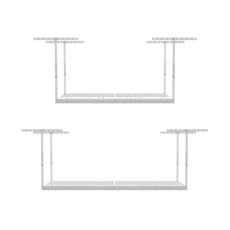 3' x 8' and 3' x 6' Overhead Racks Bundle - White