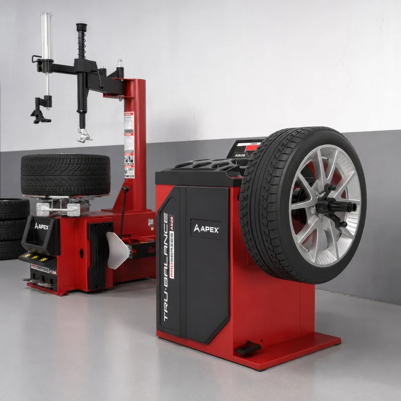APEX AT26A and AB28 Tire Changer and Wheel Balancer Combo 2