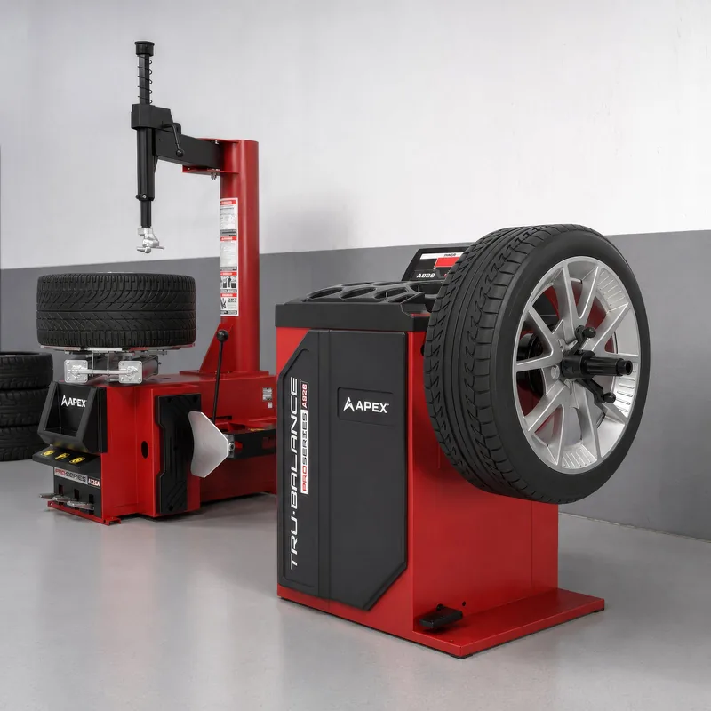 APEX AT26 and AB28 Tire Changer and Wheel Balancer Combo 2