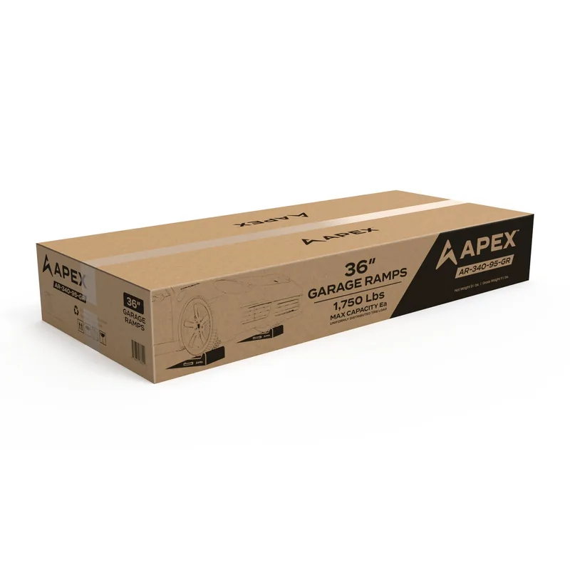 APEX 36-inch Lightweight Foam Garage Ramp Kit - Set of 2 7