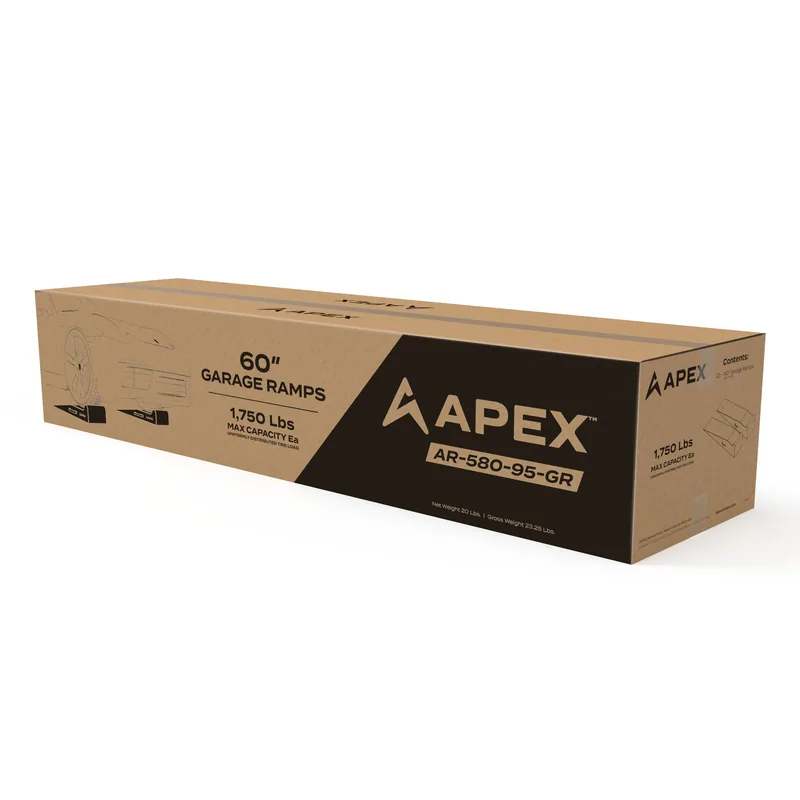 APEX 60-inch Lightweight Foam Garage Ramp Kit - Set of 2 10