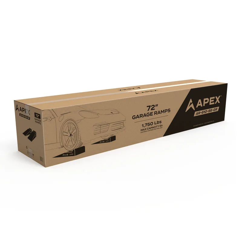 APEX 72-inch Lightweight Foam Garage Ramp Kit - Set of 2 10