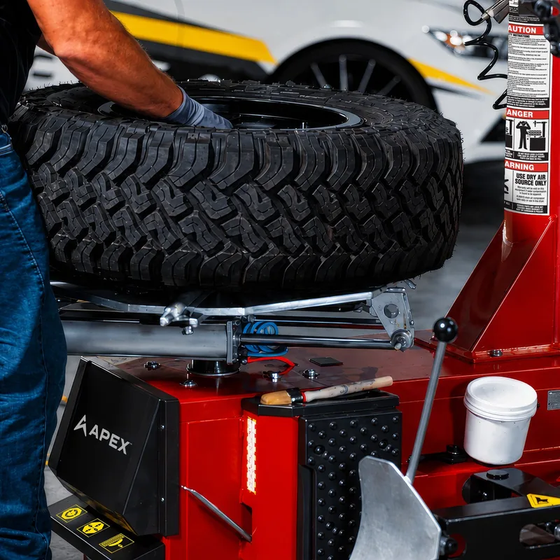 APEX AT26A and AB24M Tire Changer and Wheel Balancer Combo 3