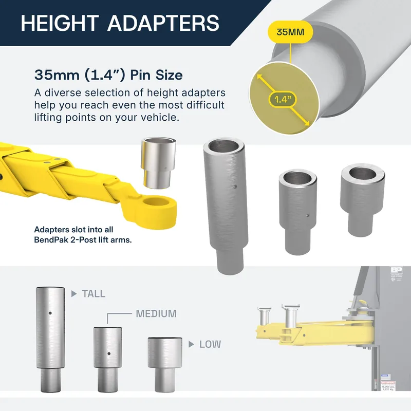MaxJax Low 2-Post Lift Adapter 35mm Pin 3