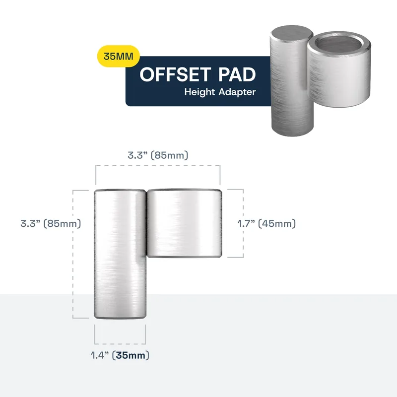 BendPak Offset Pad Adapters for Two-Post Lifts - 35mm Pin - Set of 4 2