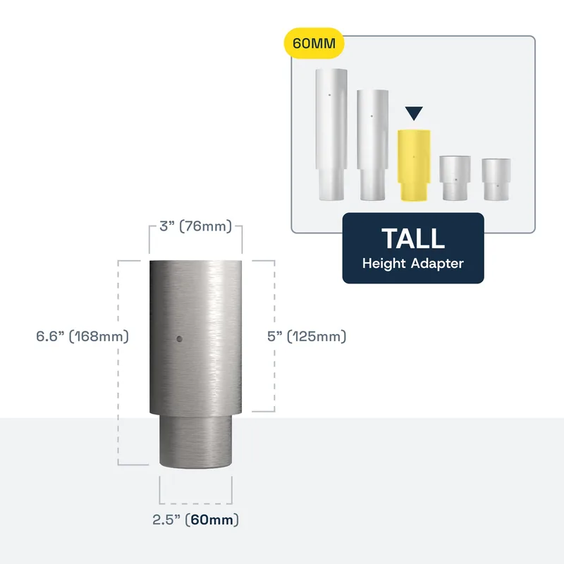 BendPak Tall Truck and Van Adapters for Two-Post Lifts - 125mm - 60mm Pin - Set of 4 3