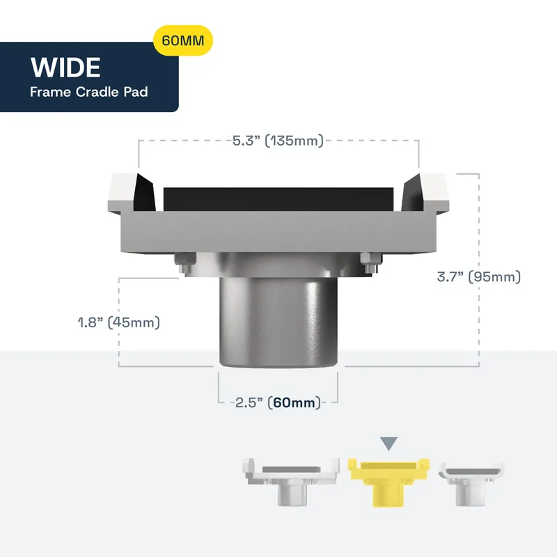 BendPak Wide Frame Cradle Pads for Two-Post Lifts - 60mm Pin - Set of 2 5