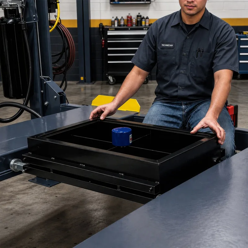 BendPak DP-30 Rolling Drain Pan for Four-Post Lifts - 18-Gallon 4