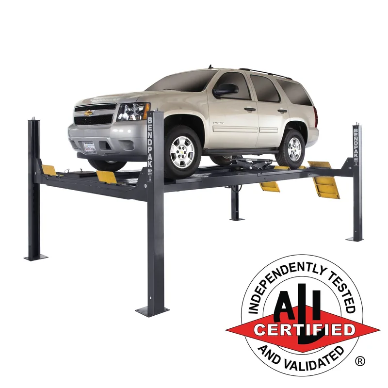 BendPak HDS14LSXE Four-Post Alignment Lift Package with RJ7W Rolling Jacks and Airline Kit 3