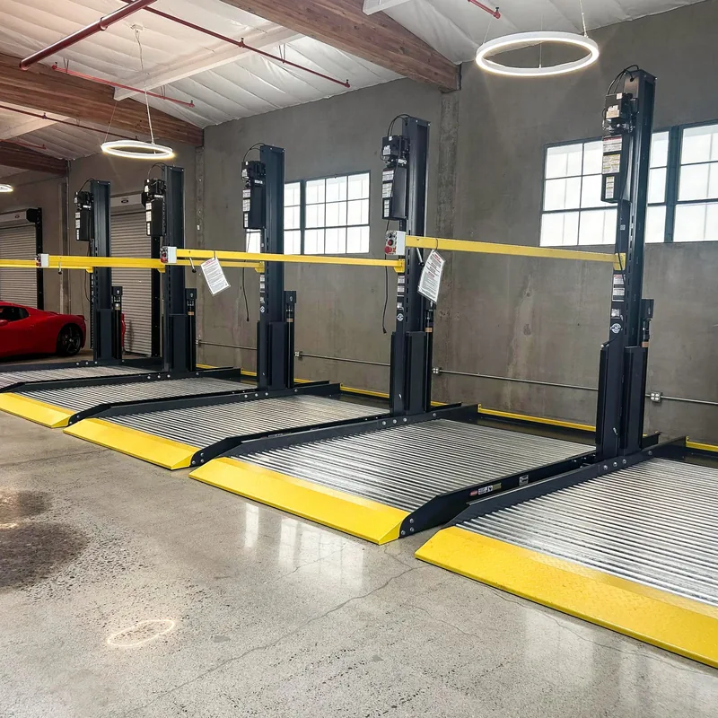 BendPak PL6000DCX Wide Two-Post Parking Lift - 6,000-lbs. Capacity - Shared Columns 2