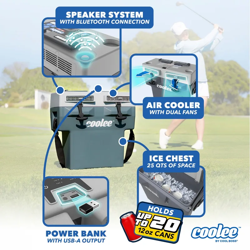 Cool Boss Coolee Tour LX Portable Air Cooler Golf Cart Companion 2