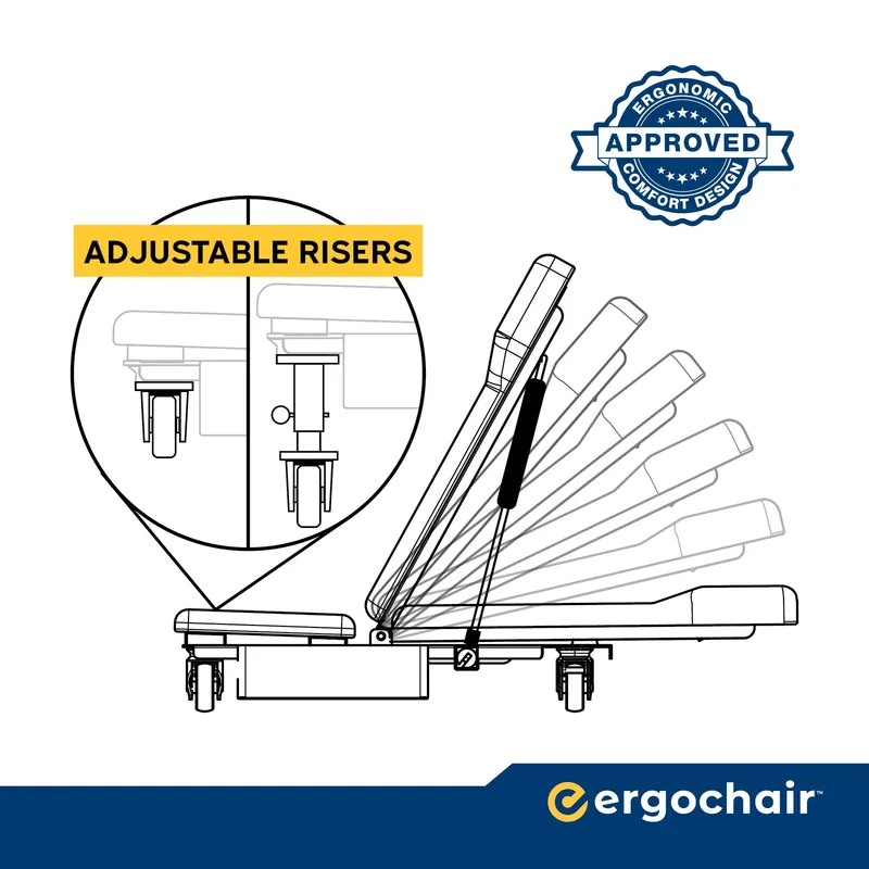 Ergochair ERGO-SCOOT Ergonomic Reclining Low-Profile Creeper Seat 4