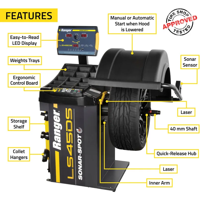 Ranger LS45DS Sonar 3D Laser-Spot Wheel Balancer 2