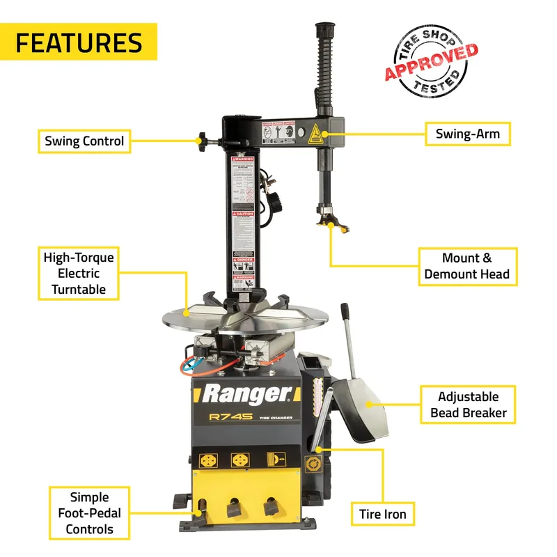 Ranger R745 Swing-Arm Tire Changer 2