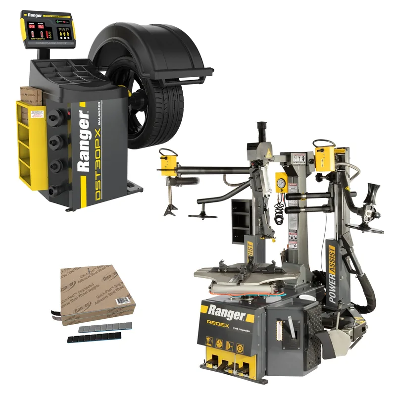 Ranger R80EX Tilt-Back Tire Changer and DST30PX Wheel Balancer Package