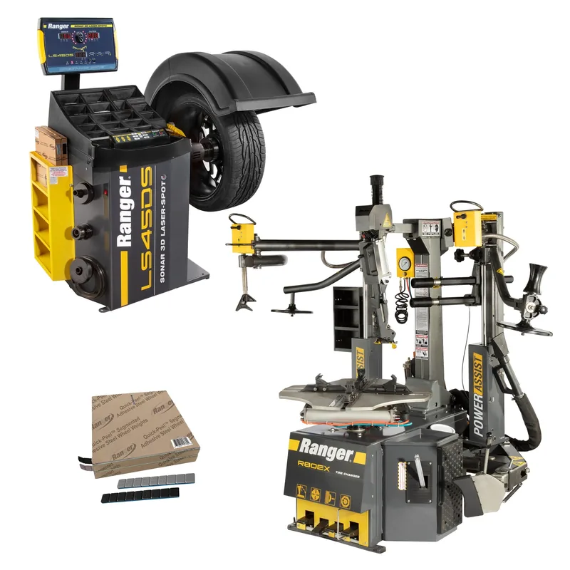 Ranger R80EX Tilt-Back Tire Changer and LS45DS Wheel Balancer Package