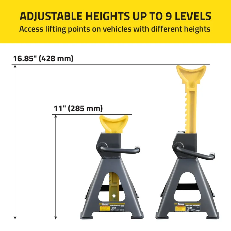 Ranger RJS-3T Jack Stands - 3-Ton - Set of 2 5