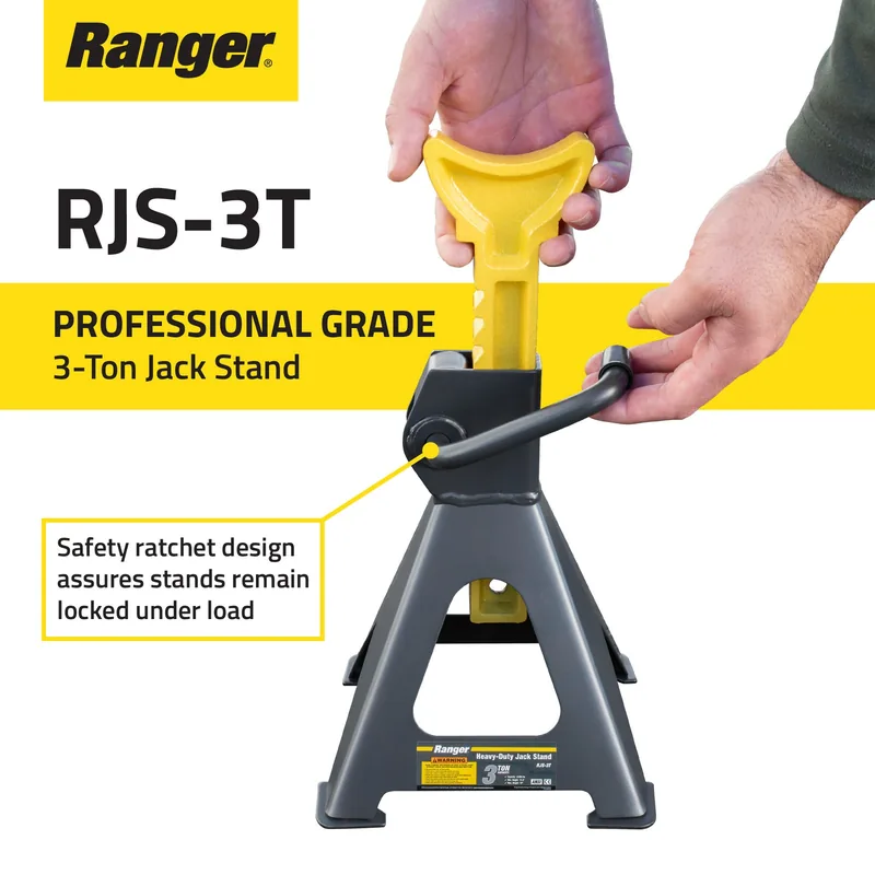 Ranger RJS-3T Jack Stands - 3-Ton - Set of 2 2