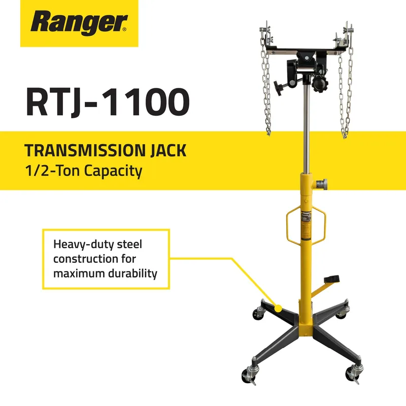 Ranger RTJ-1100 Transmission Jack - 0.5-Ton 2
