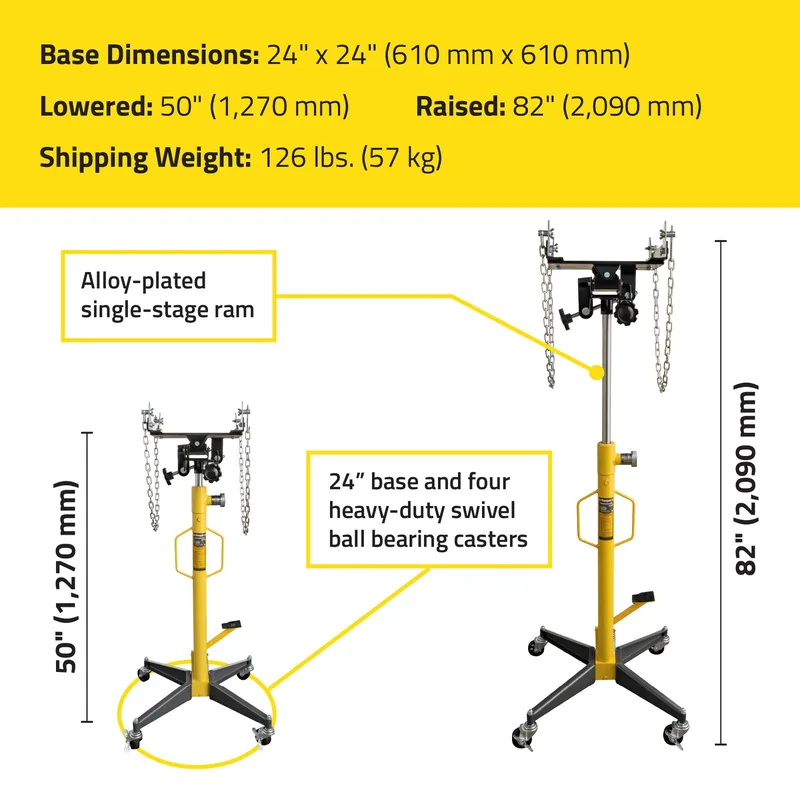 Ranger RTJ-1100 Transmission Jack - 0.5-Ton 5