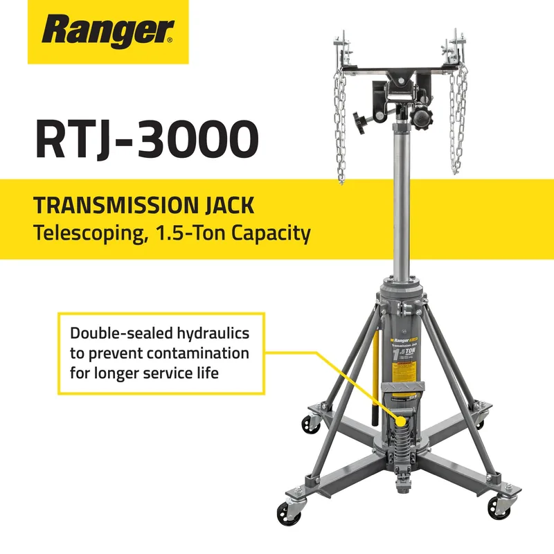 Ranger RTJ-3000 Truck Transmission Jack - 1.5-Ton 2