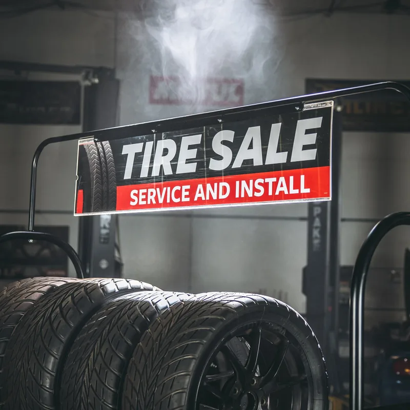 Ranger TSR-2S Heavy-Duty Mobile Tire Display Rack - 2-Tier 4