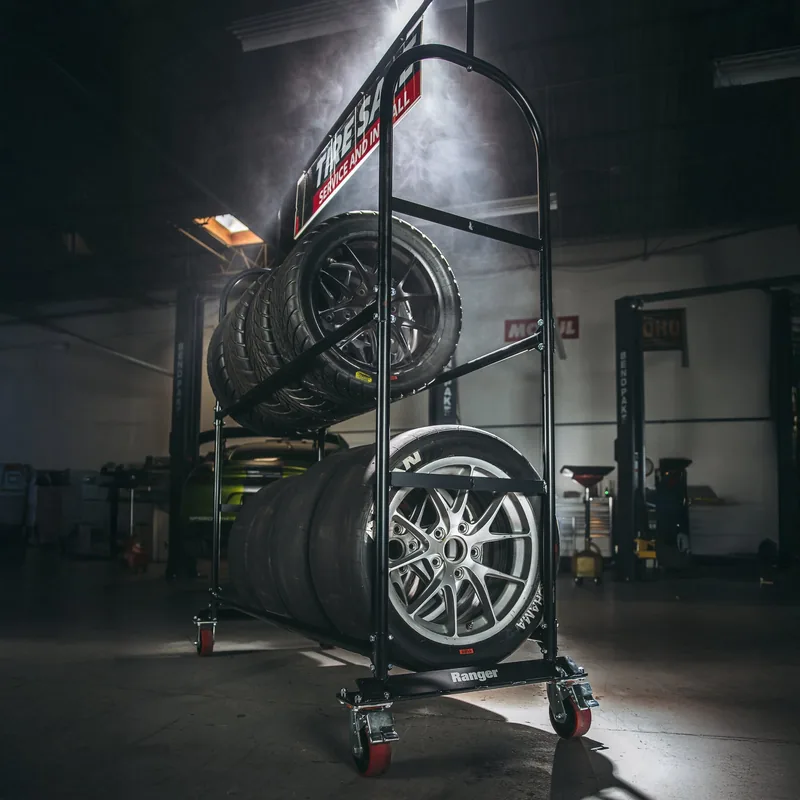 Ranger TSR-2S Heavy-Duty Mobile Tire Display Rack - 2-Tier 8