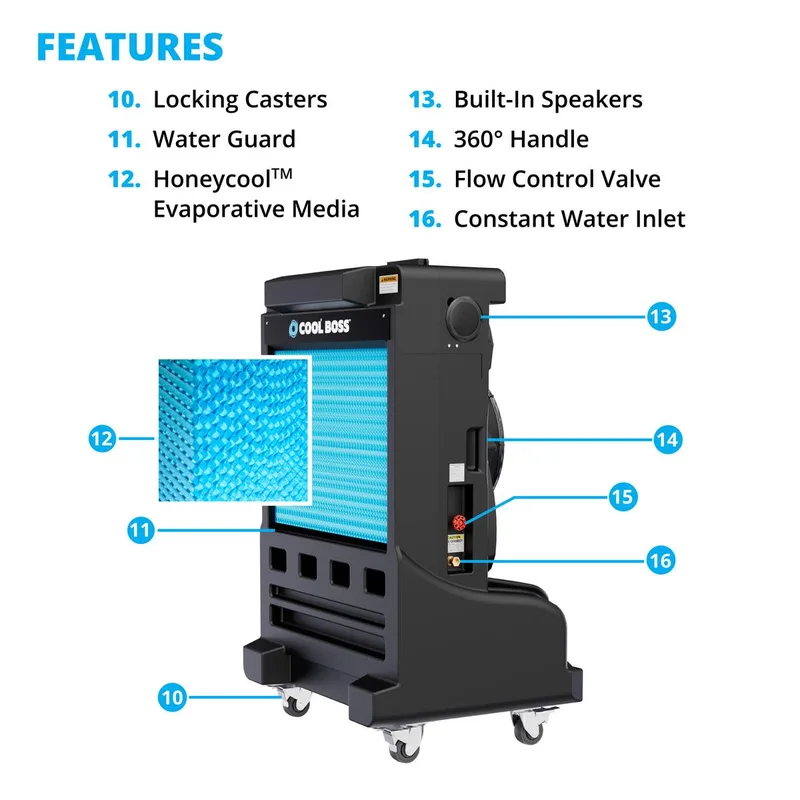 CB-16L Evaporative Air Cooler with LED Flood Light and Bluetooth Audio 3