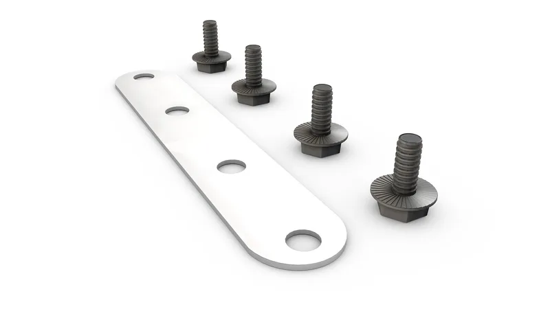 Channel Rail Connector front view