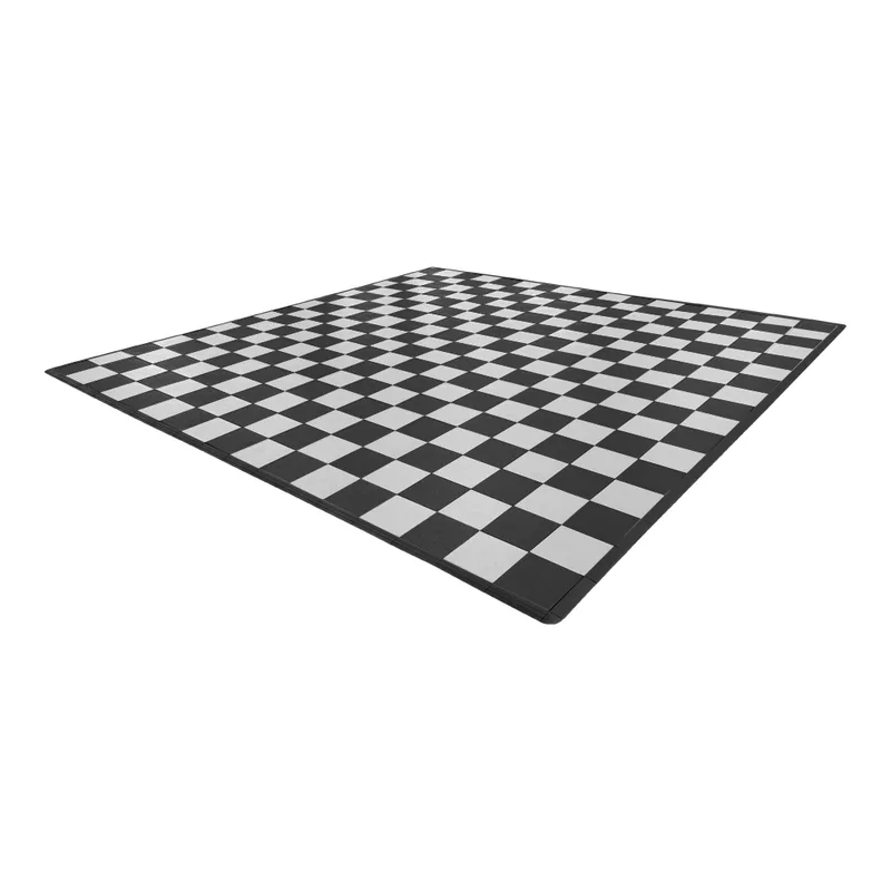 Diamondtrax 12-Series Two Car Garage Mat - Black and White Checkered