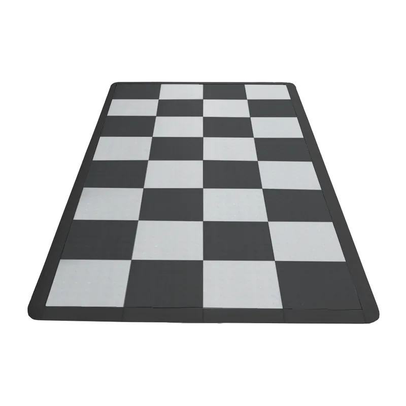 Diamondtrax 12-Series Motorcycle Mat - Black and White Checkered