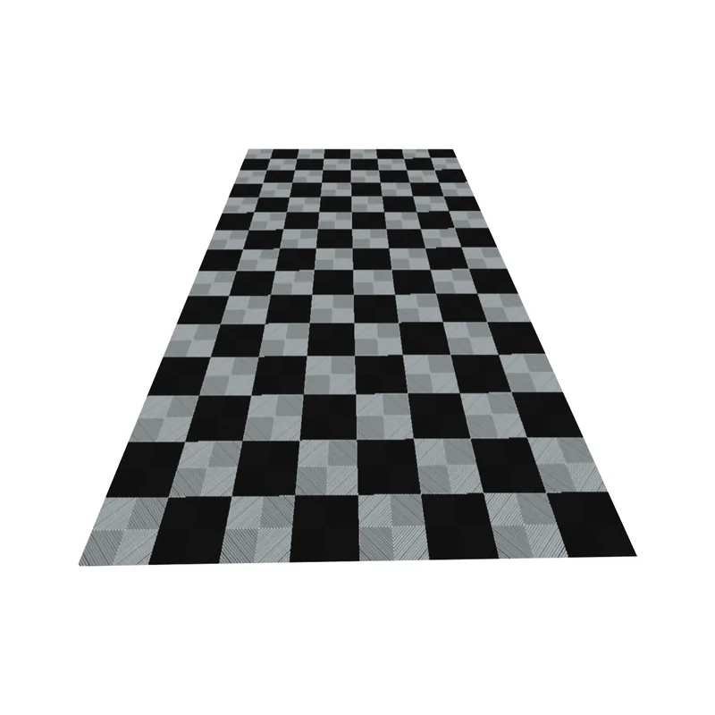 Ribtrax Pro One Car Garage Floor Kit - Black and Grey Checkered