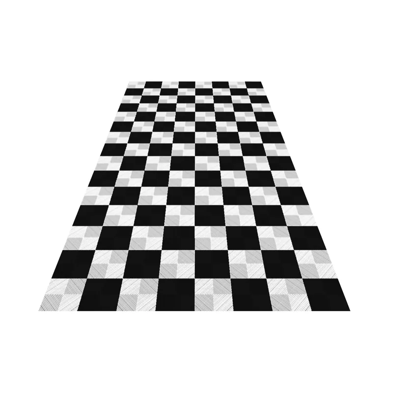 Ribtrax Pro One Car Garage Floor Kit - Black and White Checkered