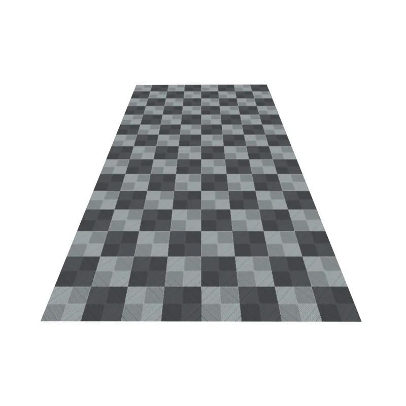 Ribtrax Pro One Car Garage Floor Kit - Grey and Silver Checkered