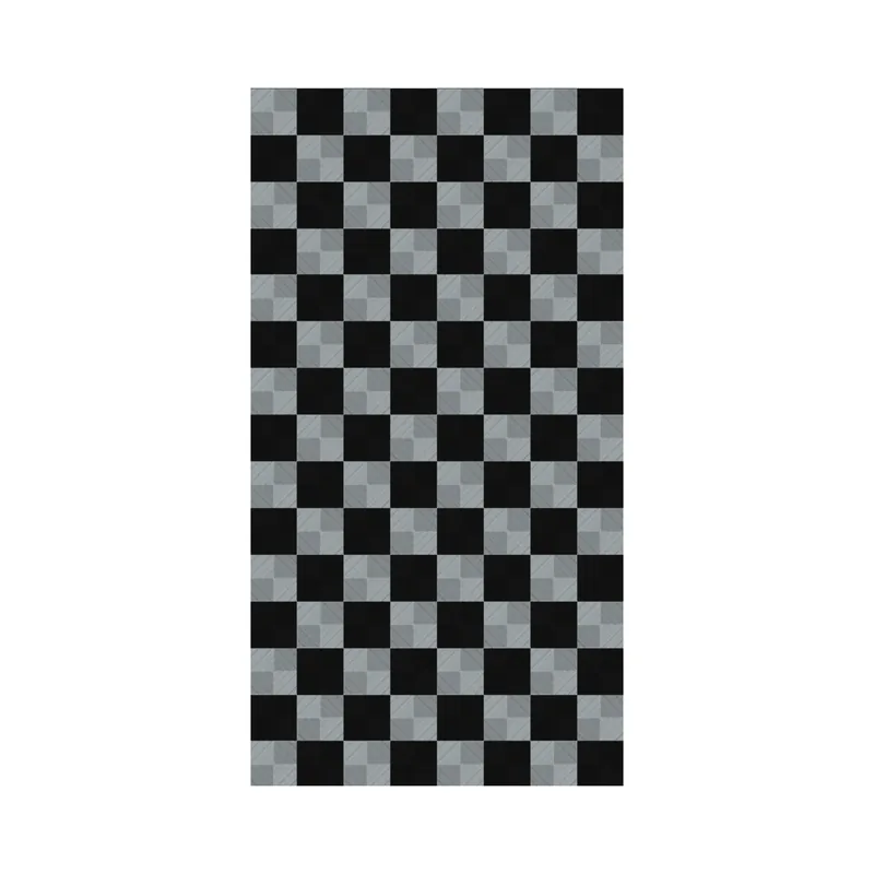 Ribtrax Pro One Car Garage Floor Kit - Black and Grey Checkered 2