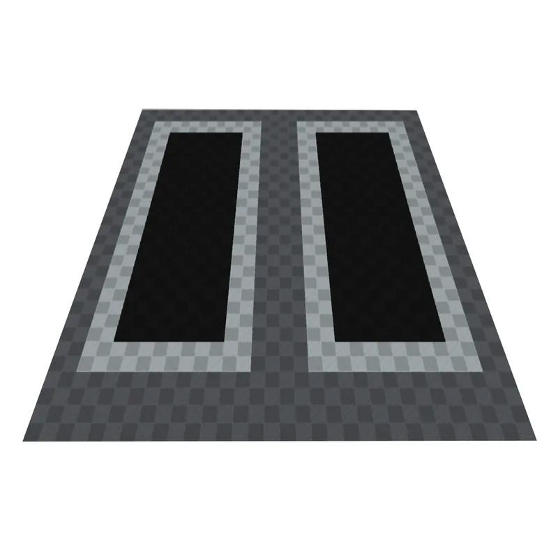 Ribtrax Pro Two Car Garage Floor Kit - Grey and Silver Border with Black