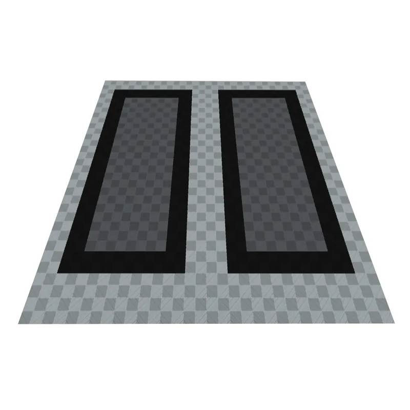 Ribtrax Pro Two Car Garage Floor Kit - Silver and Black Border with Grey
