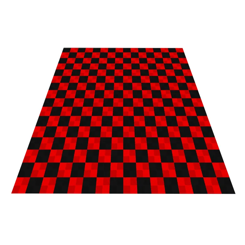 Ribtrax Pro Two Car Garage Floor Kit - Black and Red Checkered