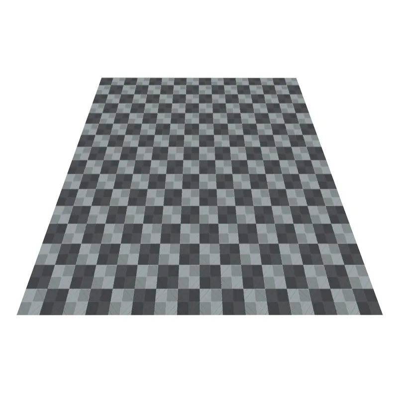 Ribtrax Pro Two Car Garage Floor Kit - Grey and Silver Checkered