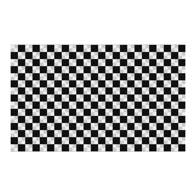 Ribtrax Pro Three Car Garage Floor Kit - Black and White Checkered 2