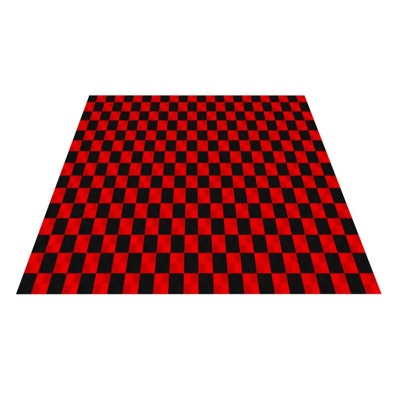 Ribtrax Pro Three Car Garage Floor Kit - Black and Red Checkered