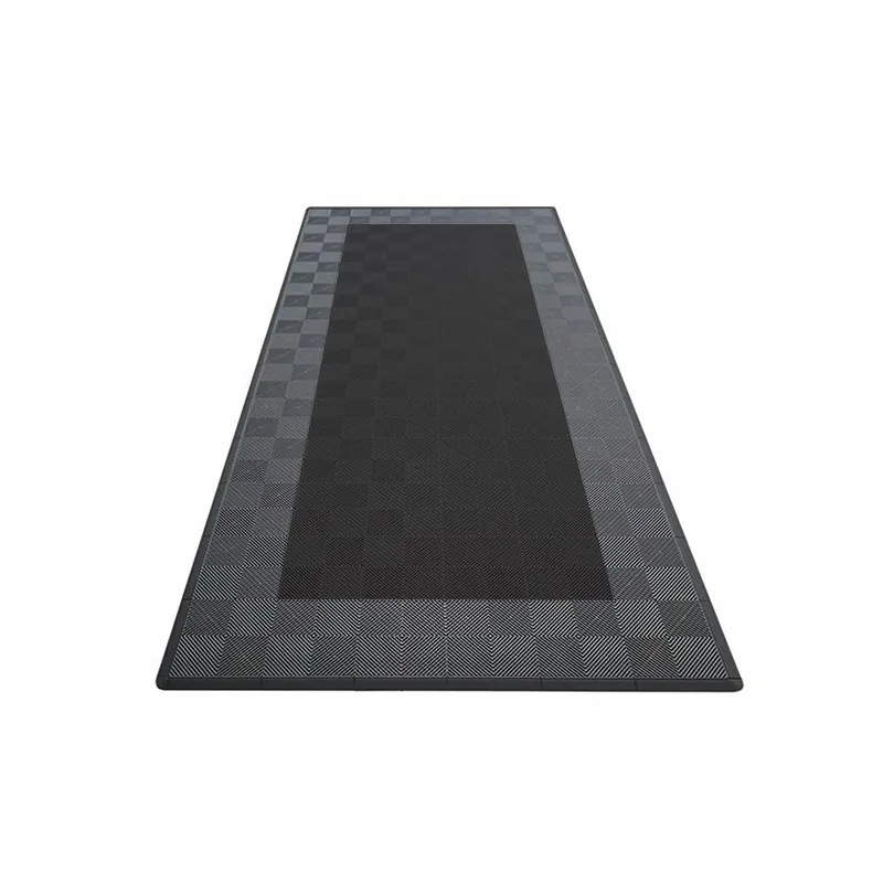 Ribtrax Pro One Car Garage Mat - Black with Grey Border
