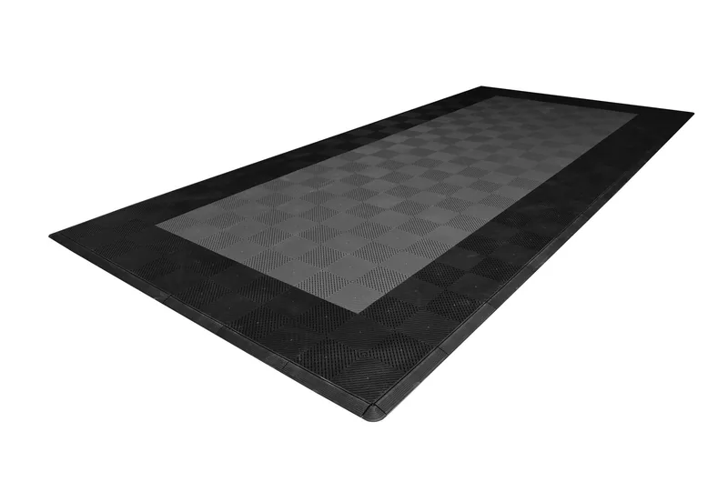 Ribtrax Smooth Pro One Car Garage Mat - Grey with Black Border 3