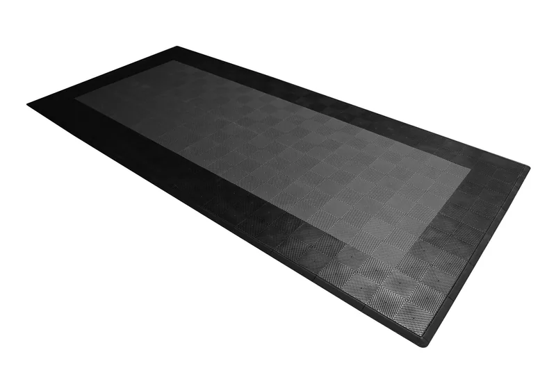 Ribtrax Smooth Pro One Car Garage Mat - Grey with Black Border 4