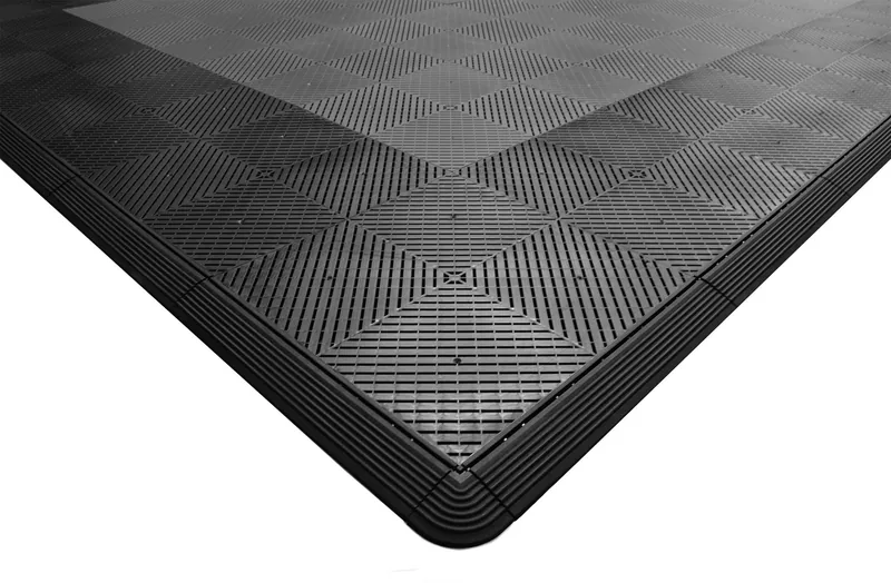 Ribtrax Smooth Pro One Car Garage Mat - Grey with Black Border 5