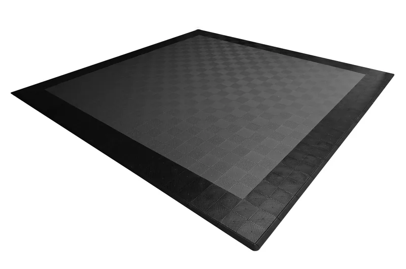 Ribtrax Smooth Pro Two Car Garage Mat - Grey with Black Border 3