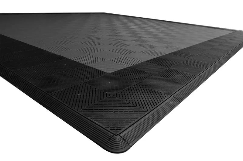 Ribtrax Smooth Pro Two Car Garage Mat - Grey with Black Border 5