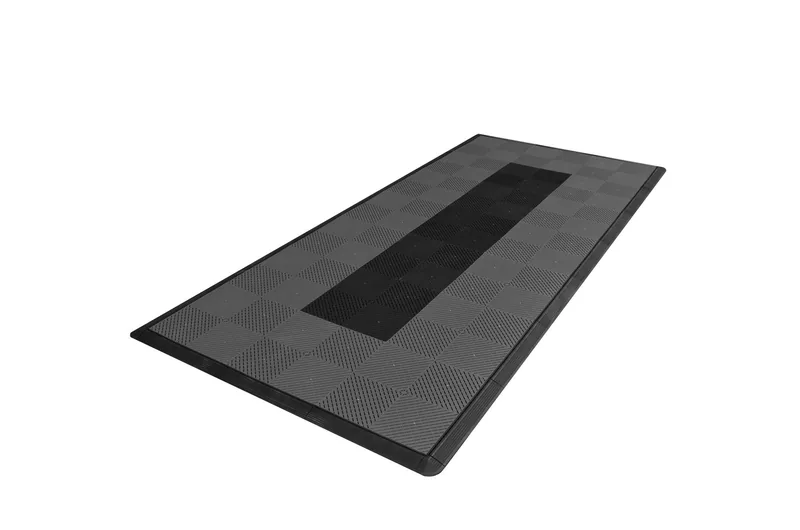 Ribtrax Smooth Pro Motorcycle Mat - Grey with Black Stripe 5